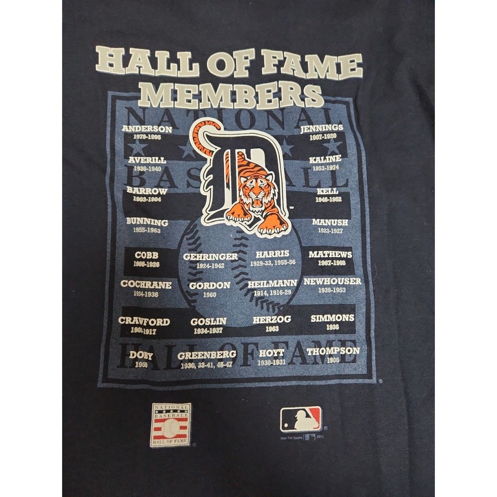 Gear‎ Detroit Tigers XL Hall Of Fame Members 2 Sided Graphic Print T-Shirt NWT